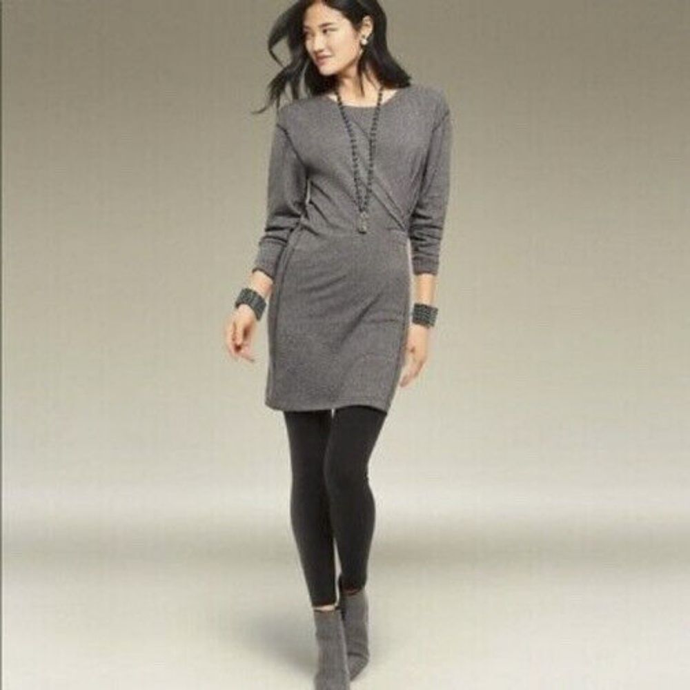 Cabi Gray Put On Sweatshirt Sweater Comfy Dress Size Medium‎